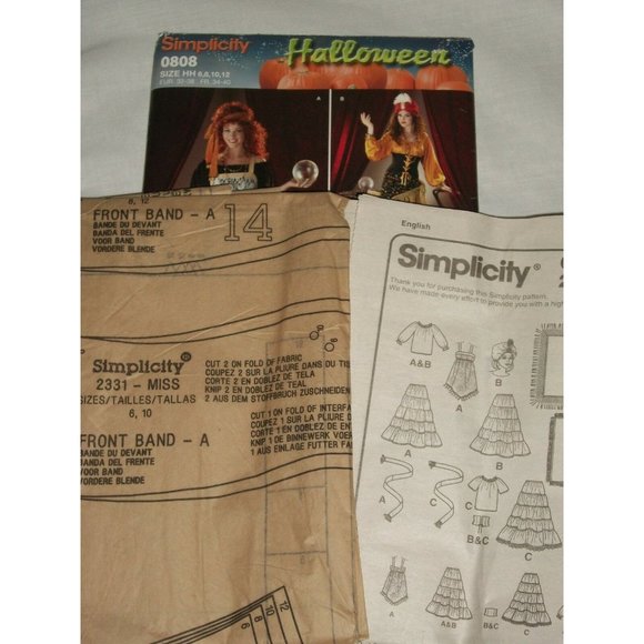 Simplicity Halloween Costume 0808 Gypsy Wench - Picture 6 of 6